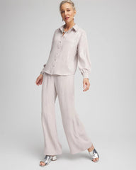 Chico's Petites Petite Sequin Wide Leg Pant