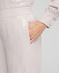 Chico's Petites Petite Sequin Wide Leg Pant