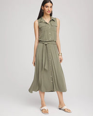 Chico's Petites Petite Travelers™ Knit Sleeveless Shirtdress