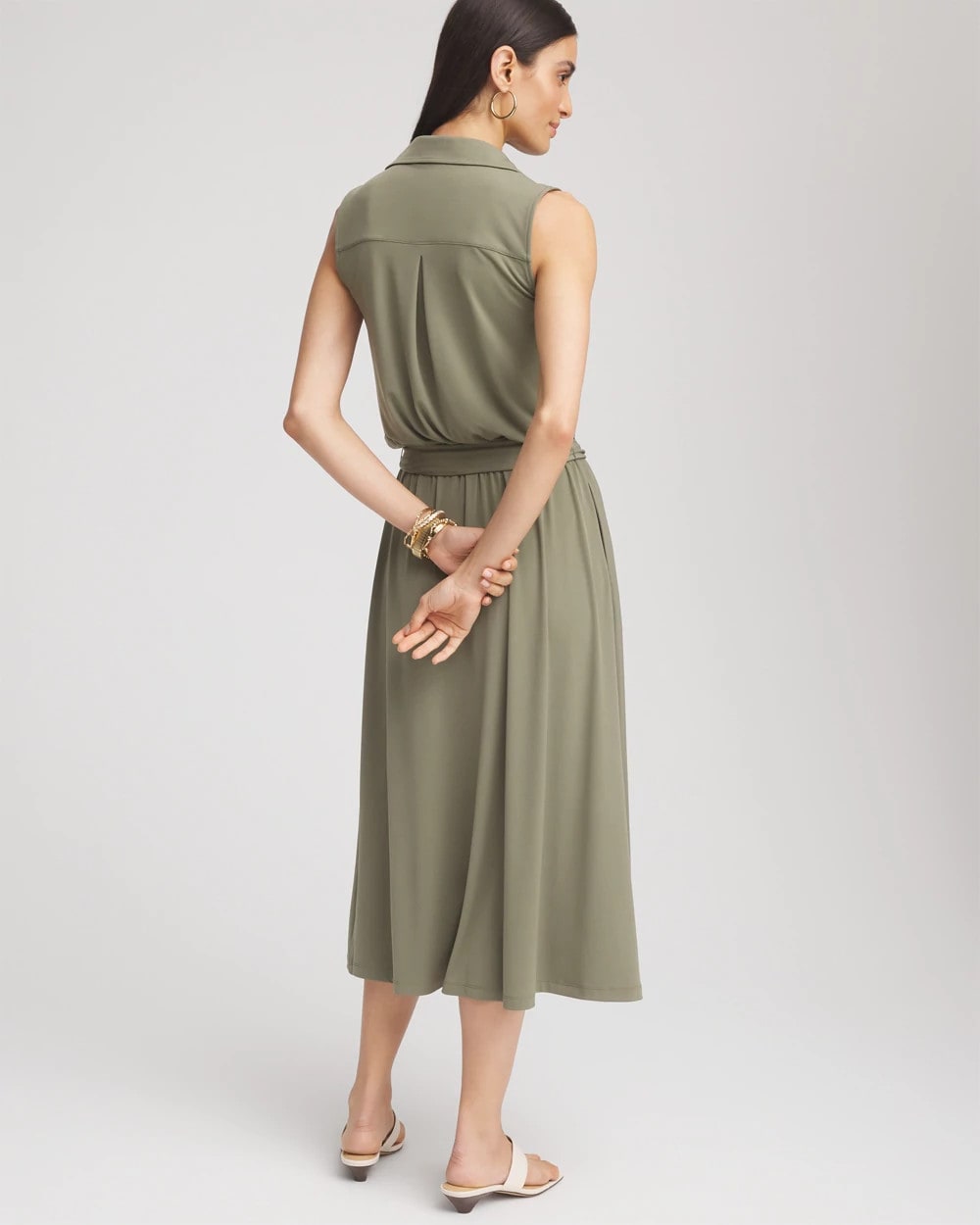 Chico's Petites Petite Travelers™ Knit Sleeveless Shirtdress