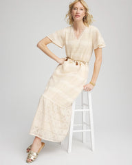 Chico's Petites Crochet-Lace Maxi Dress