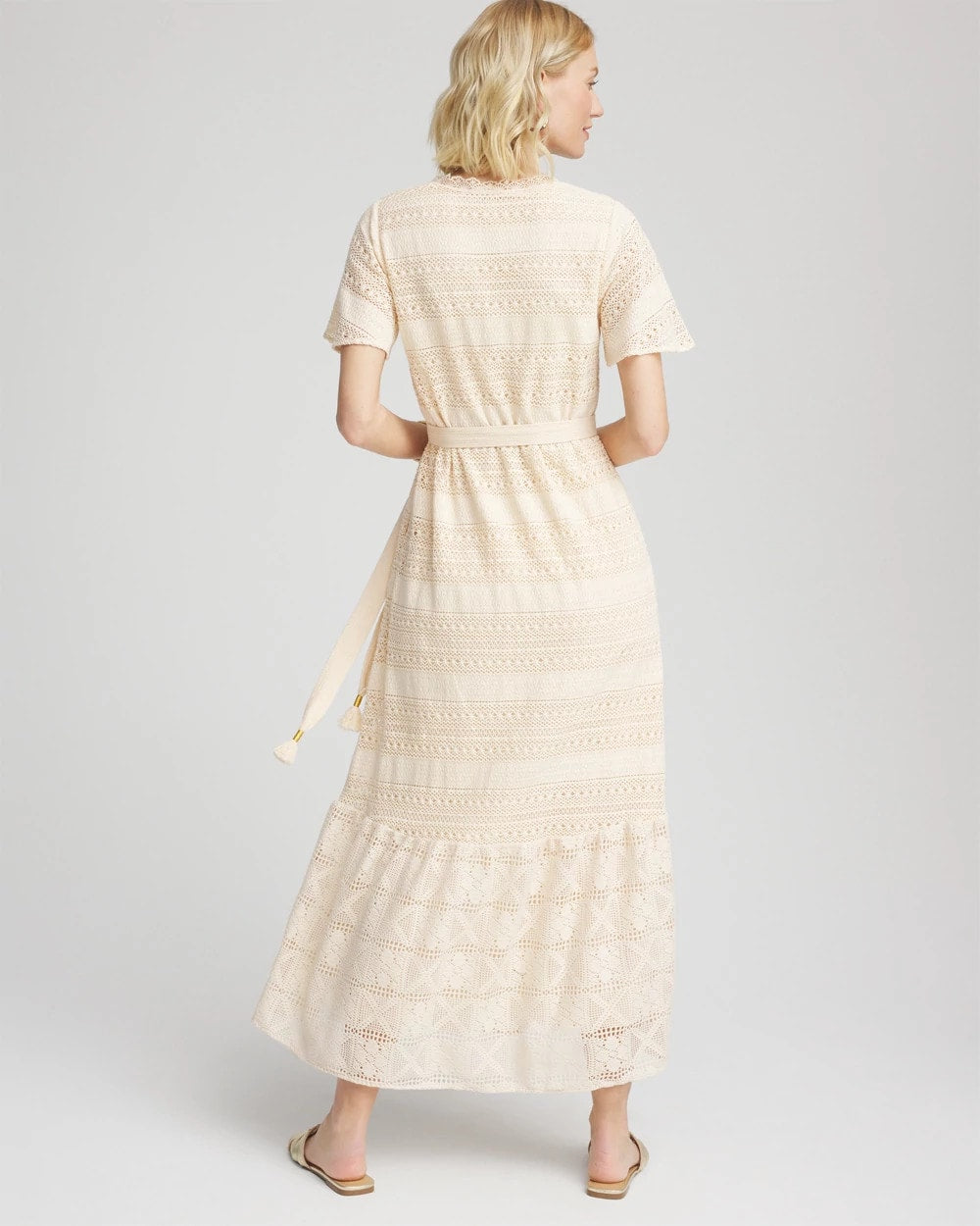 Chico's Petites Crochet-Lace Maxi Dress