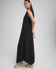 Chico's Petites Petite Trapunto Placket Midi Dress