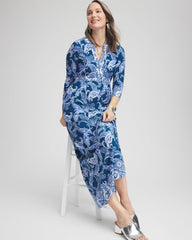 Chico's Petites Petite Long Sleeved Jersey Maxi Dress