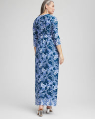 Chico's Petites Petite Long Sleeved Jersey Maxi Dress