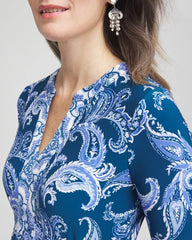 Chico's Petites Petite Long Sleeved Jersey Maxi Dress