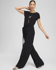 Chico's Petites Petite Travelers™ Cap Sleeve Jumpsuit