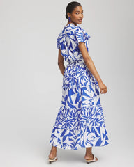 Chico's Petites Petite Flutter Sleeved Maxi Dress