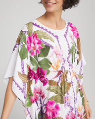 Chico's Petites Petite Island Cinch-Waist Kaftan Dress