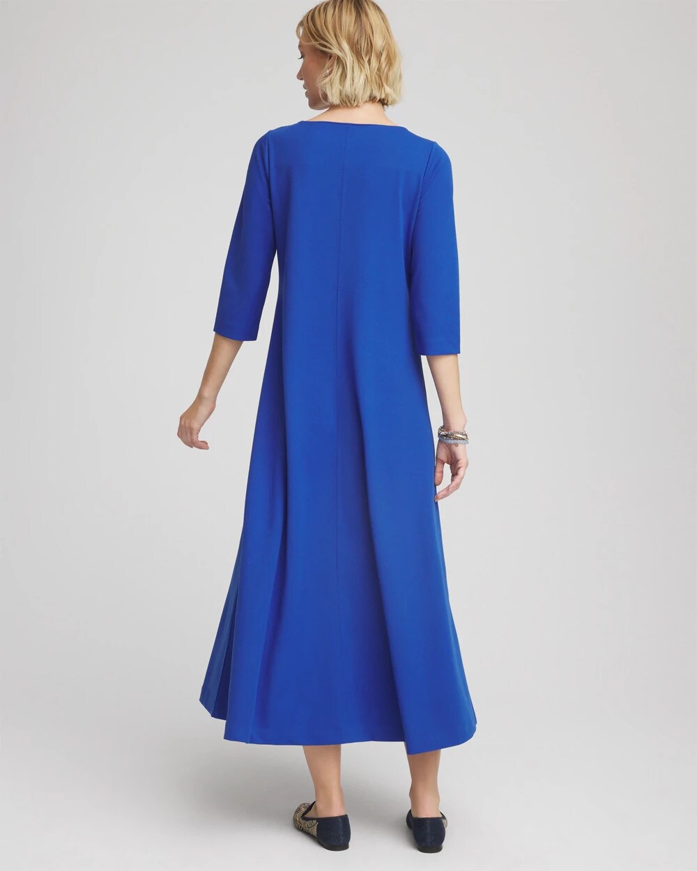 Chico's Petites Petite Seamed Crepe Maxi Dress