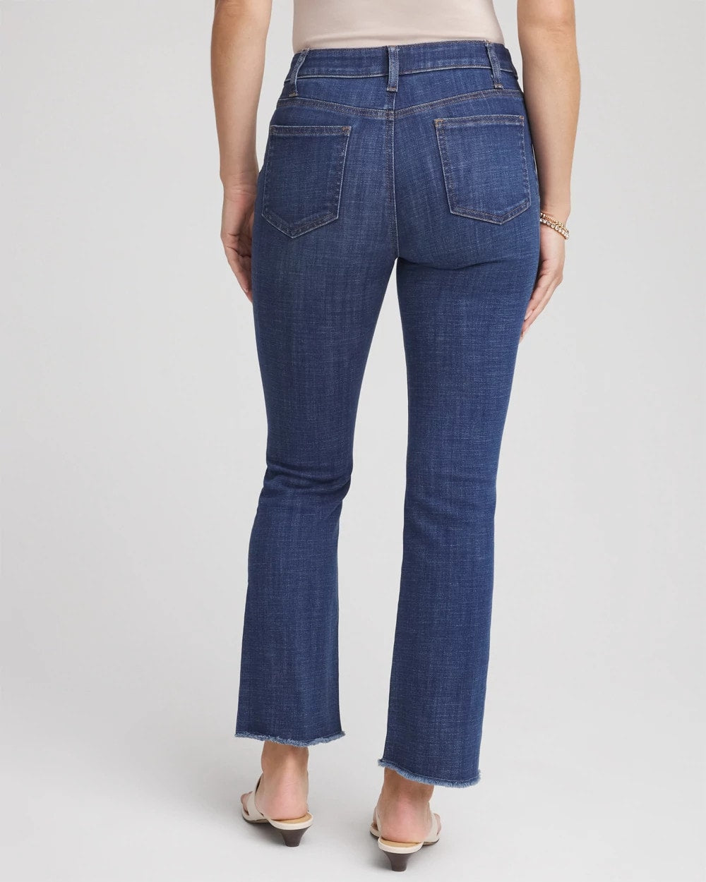 Chico's Petites Petite Girlfriend Fray Hem Kick Flares