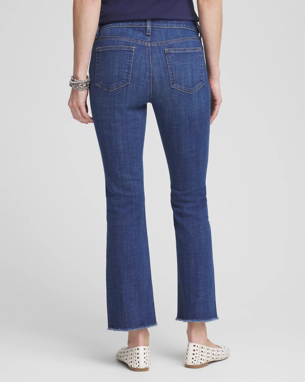 Chico's Petites Petite Girlfriend Fray Hem Kick Flares
