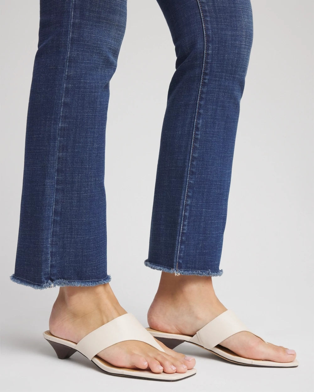 Chico's Petites Petite Girlfriend Fray Hem Kick Flares