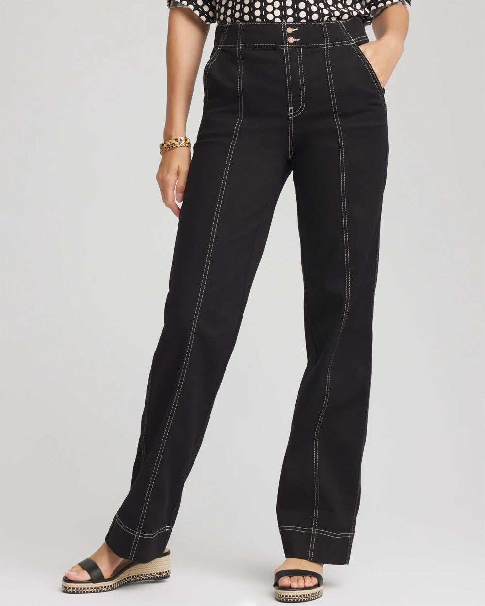 Chico's Petites Petite Pull-On Wide-Leg Jeans