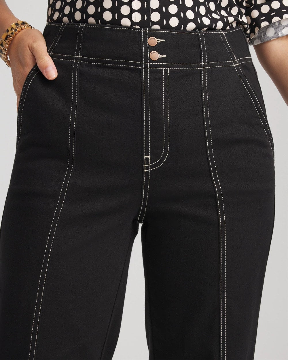 Chico's Petites Petite Pull-On Wide-Leg Jeans