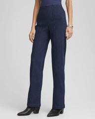 Chico's Petites Petite Pull-On Wide-Leg Trouser Jeans