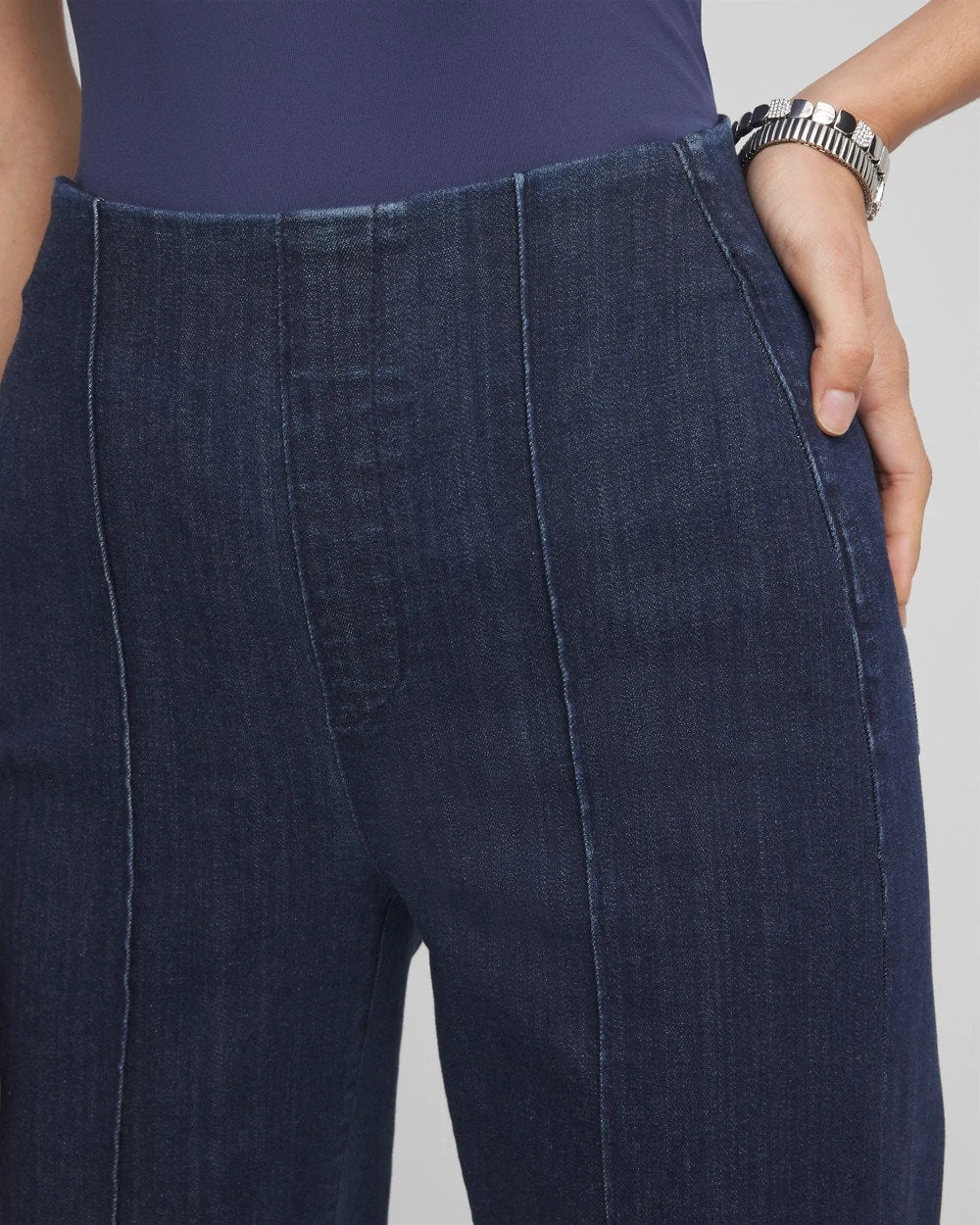 Chico's Petites Petite Pull-On Wide-Leg Trouser Jeans