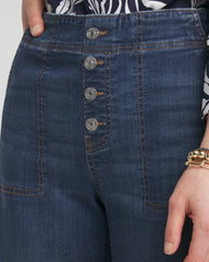 Chico's Petites Petite Pull-on Wide Leg Cropped Pants