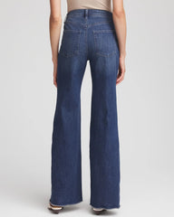 Chico's Petites Petite Embellished Frayed Flared-Leg Jeans
