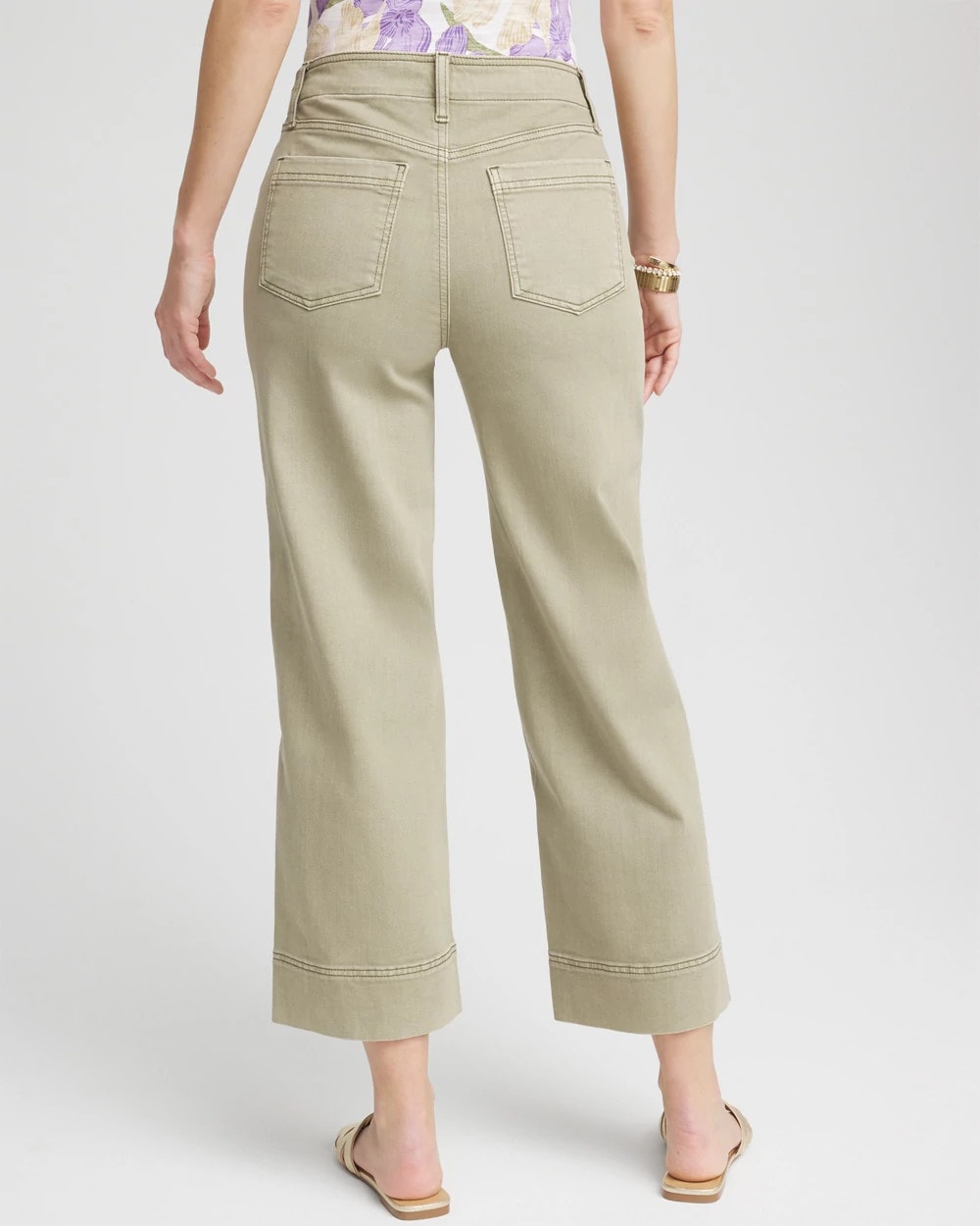 Chico's Petites Petite Pull-On Wide-Leg Cropped Jeans