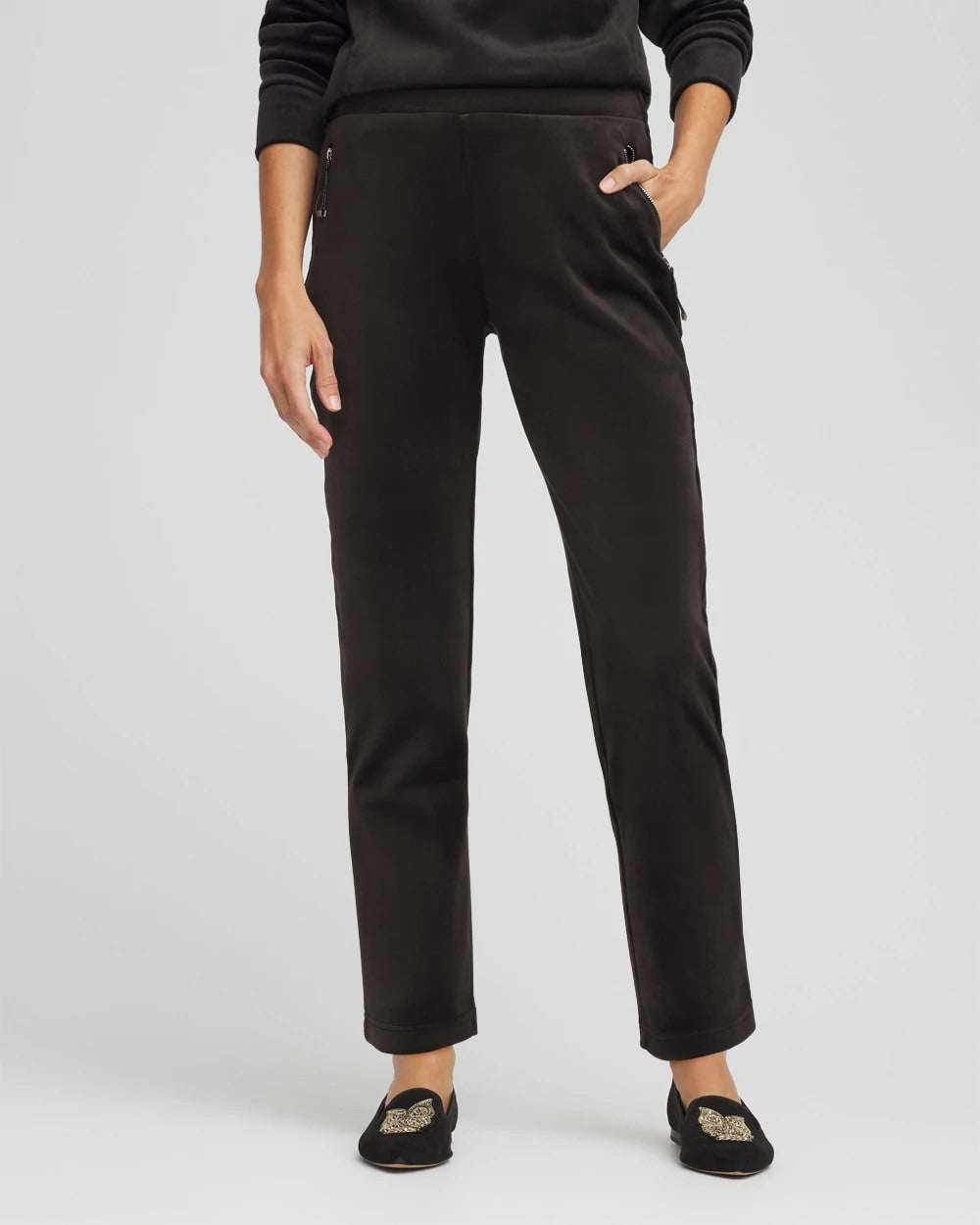 Chico's Collections Zenergy® Velour Tapered Ankle Pants