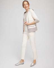 Chico's Collections Zenergy® Luxe Metallic Striped Sweater