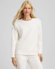 Chico's Collections Zenergy® Rhinestone Pullover Top