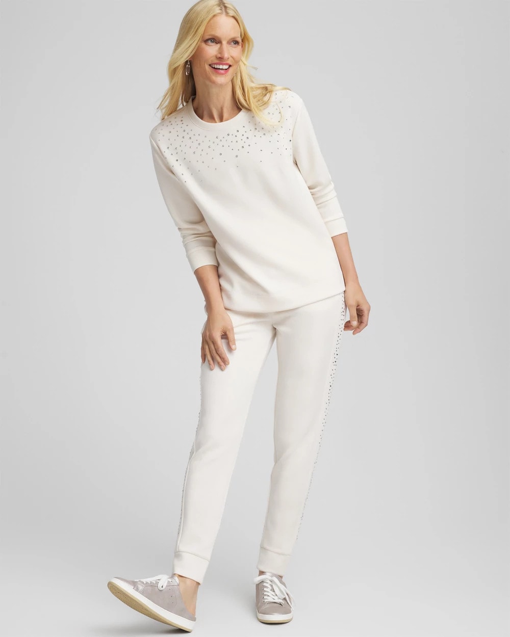 Chico's Collections Zenergy® Rhinestone Pullover Top