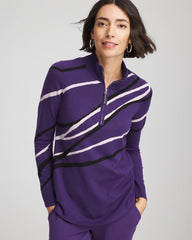 Chico's Collections Zenergy® Luxe Morocco Half-Zip Pullover