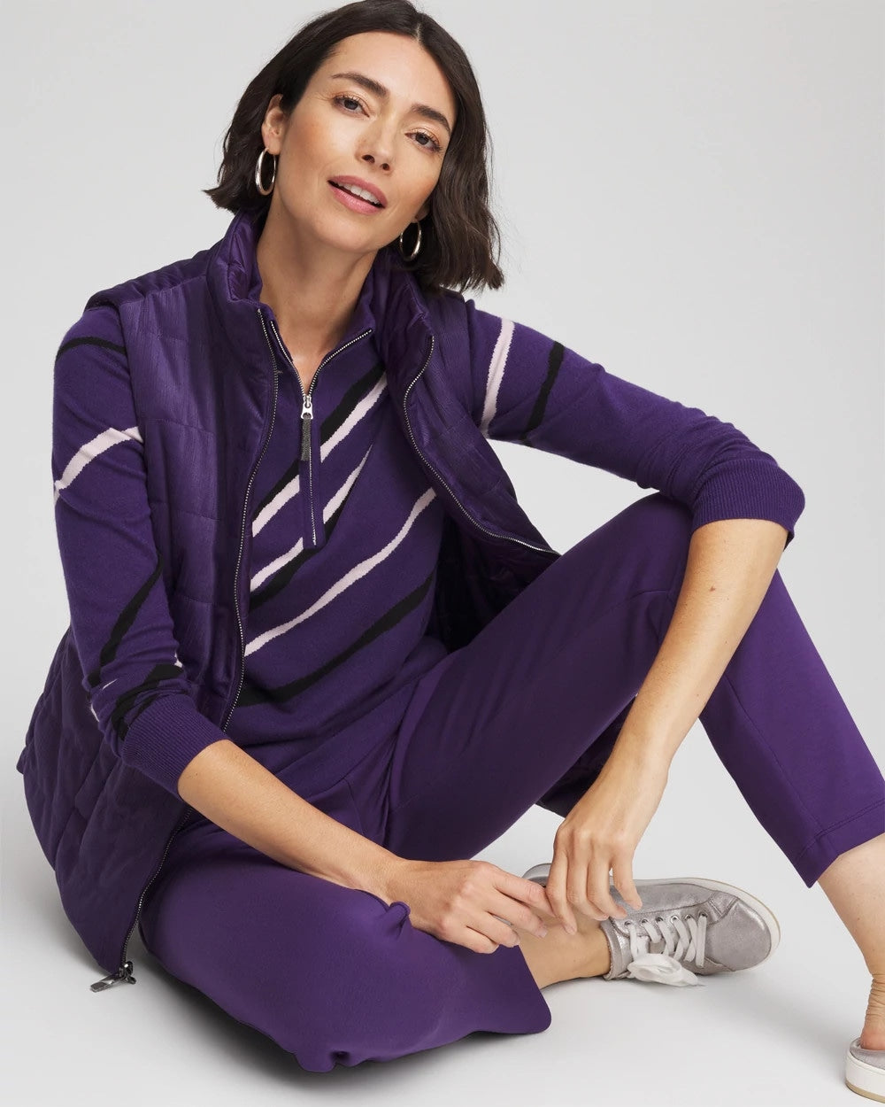 Chico's Collections Zenergy® Luxe Morocco Half-Zip Pullover