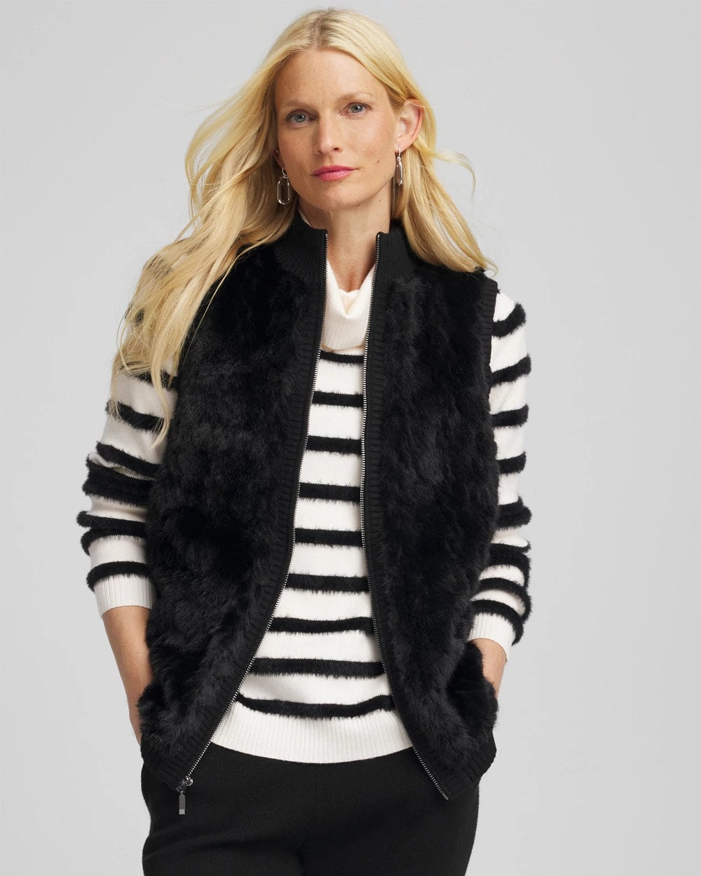 Chico's Collections Zenergy® Luxe Faux Fur Vest