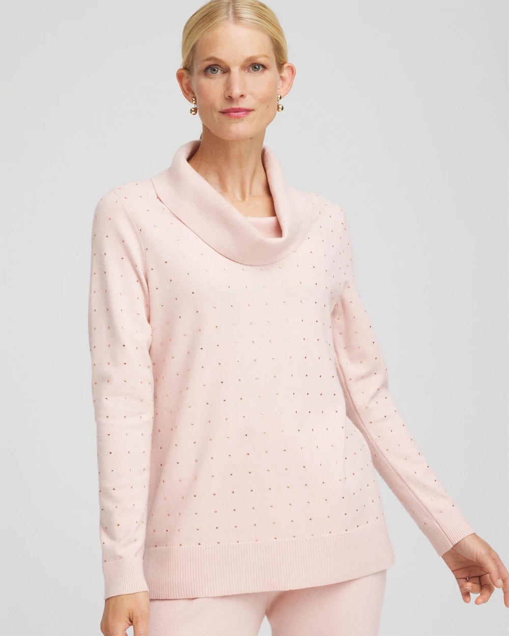 Chico's Collections Zenergy® Luxe Diamante Cowlneck Tunic