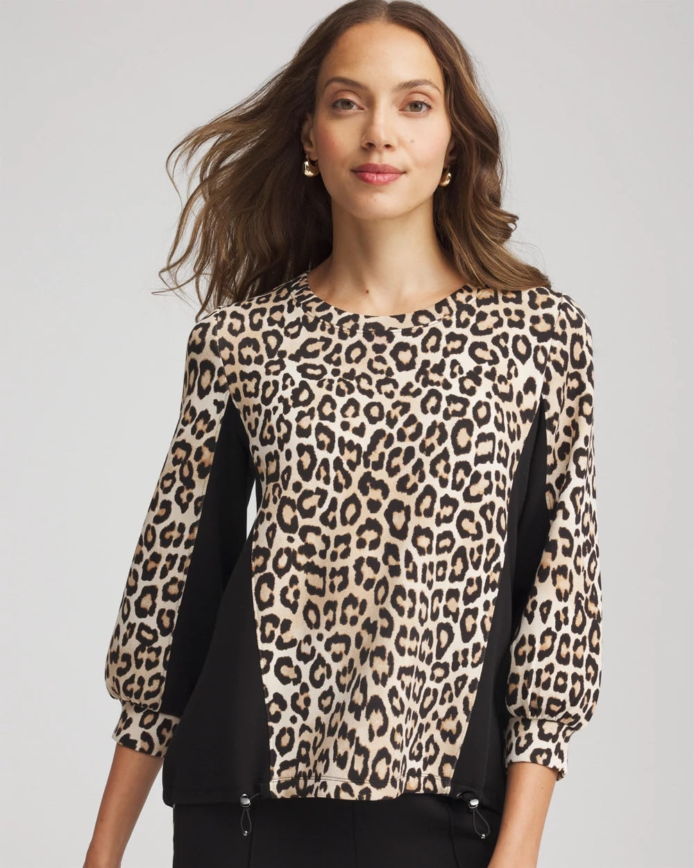 Chico's Collections Zenergy® Animal-Print Bungee Top
