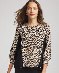 Chico's Collections Zenergy® Animal-Print Bungee Top