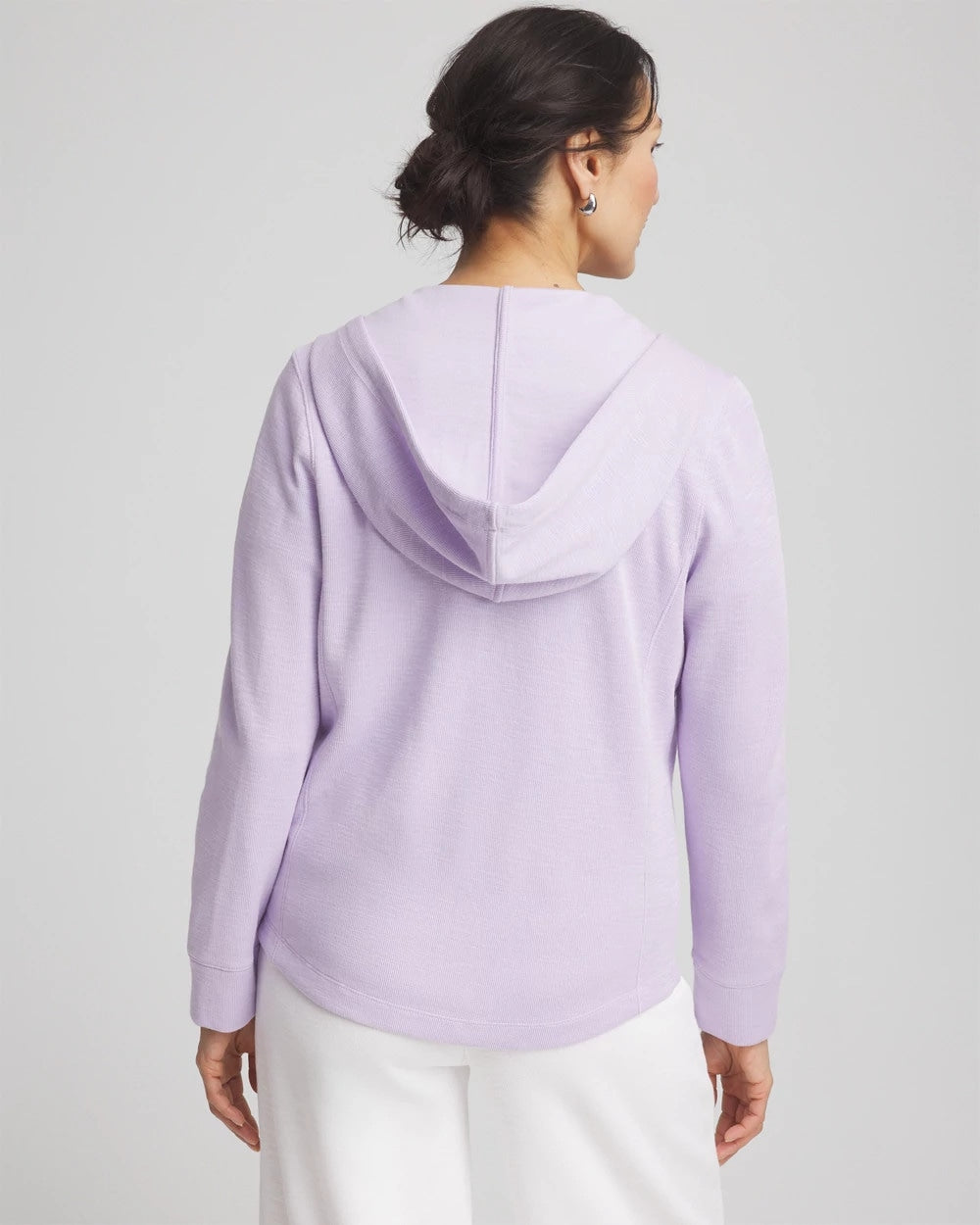 Chico's Collections Zenergy® Beach Slub Zip-Front Hoodie