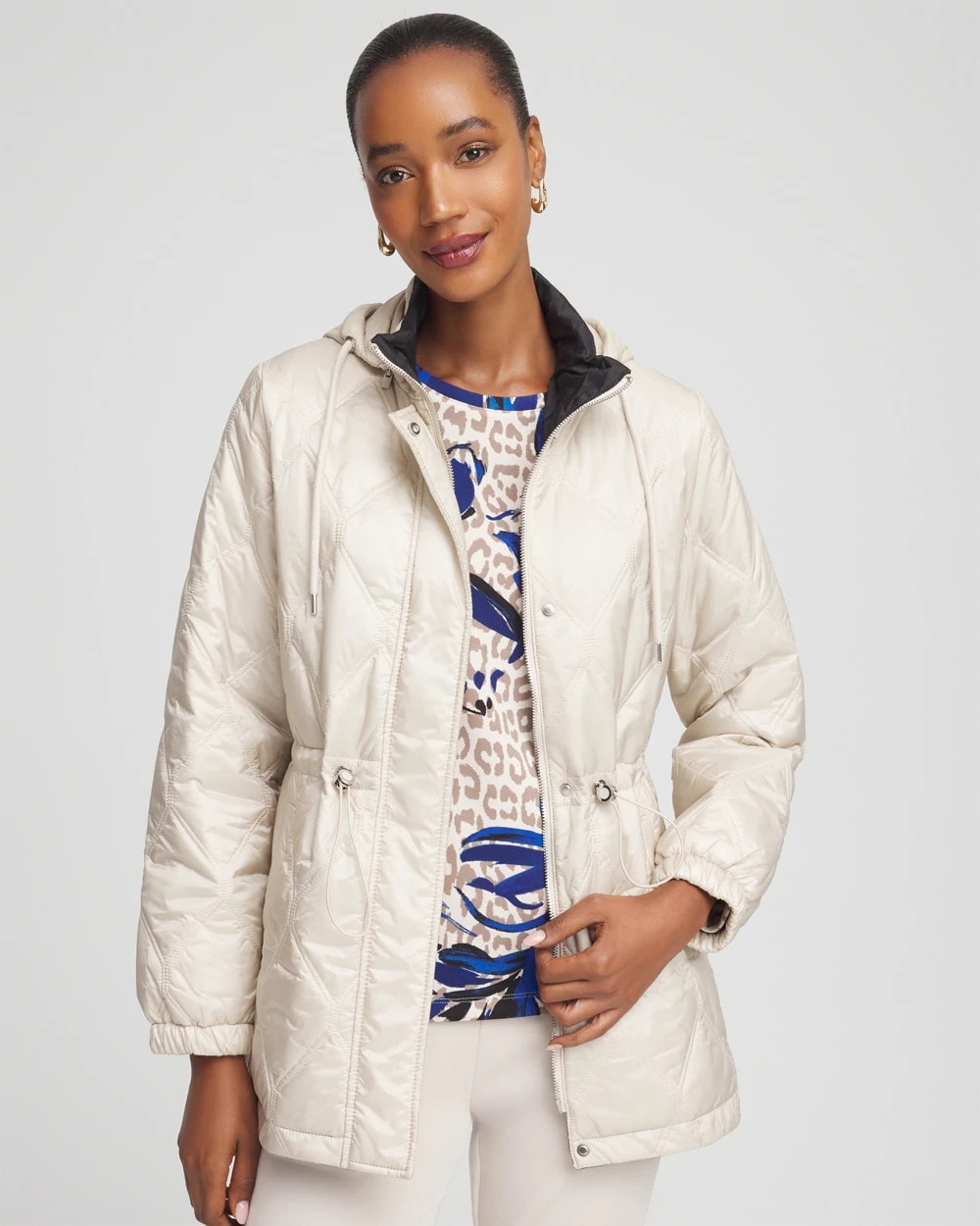 Chico's Collections Zenergy® Water-Resistant Quilted Anorak Jacket