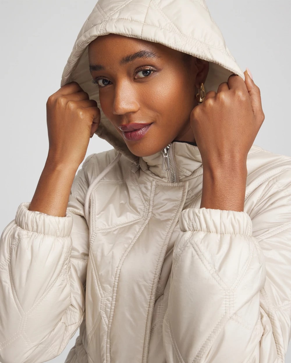 Chico's Collections Zenergy® Water-Resistant Quilted Anorak Jacket
