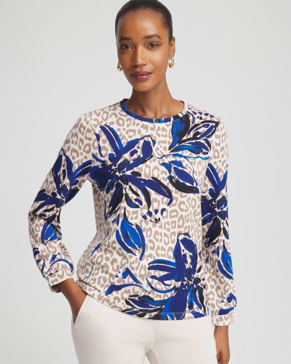 Chico's Collections Zenergy® Soft Animal Print Top
