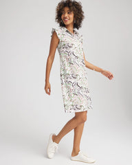 Chico's Collections Zenergy® UPF Knit Floral Polo Dress