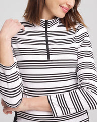 Chico's Collections Zenergy® UPF Stripe Long Sleeve Top