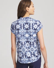 Chico's Collections Zenergy® UPF Printed Polo Top