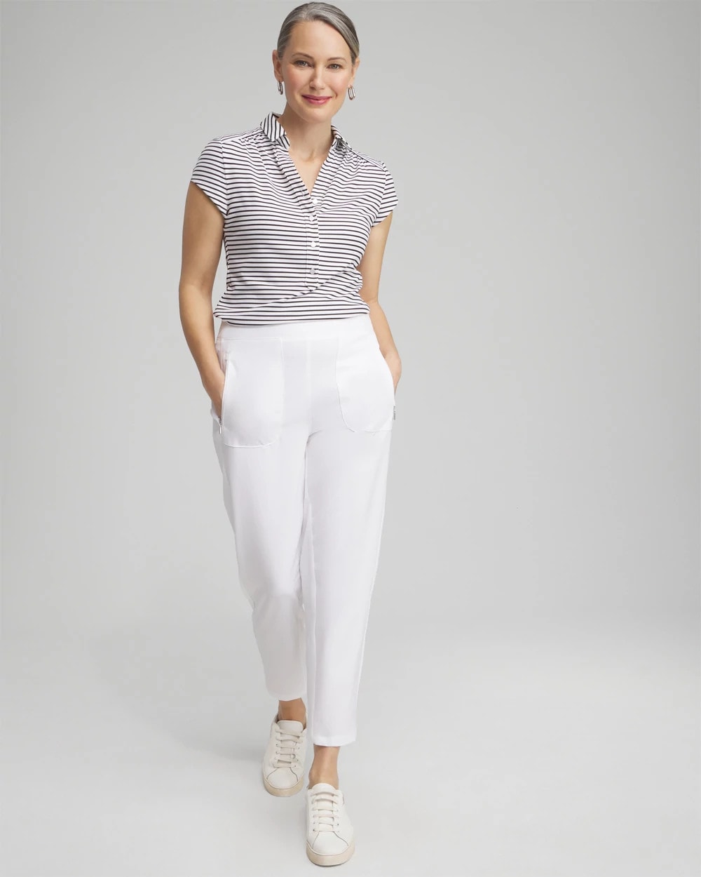 Chico's Collections Zenergy® UPF Ribbed Side Ankle Pants