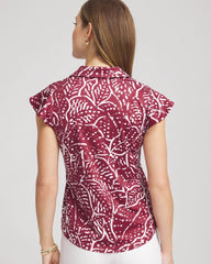 Chico's Collections Zenergy® UPF Printed Polo Top