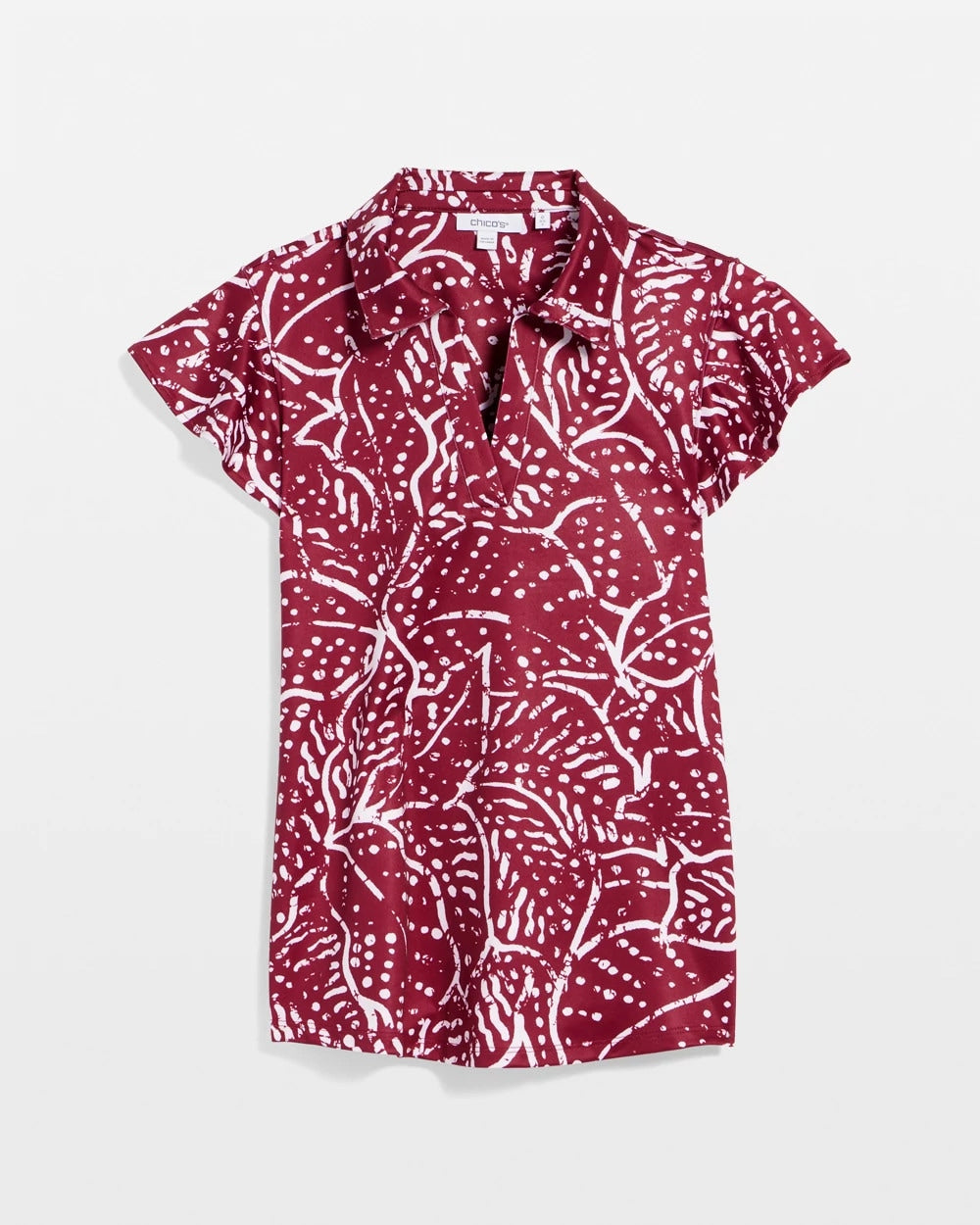 Chico's Collections Zenergy® UPF Printed Polo Top