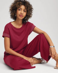Chico's Collections Zenergy® Embellished Short-Sleeve Top