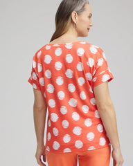 Chico's Collections Zenergy® Dots Drop Shoulder Tee