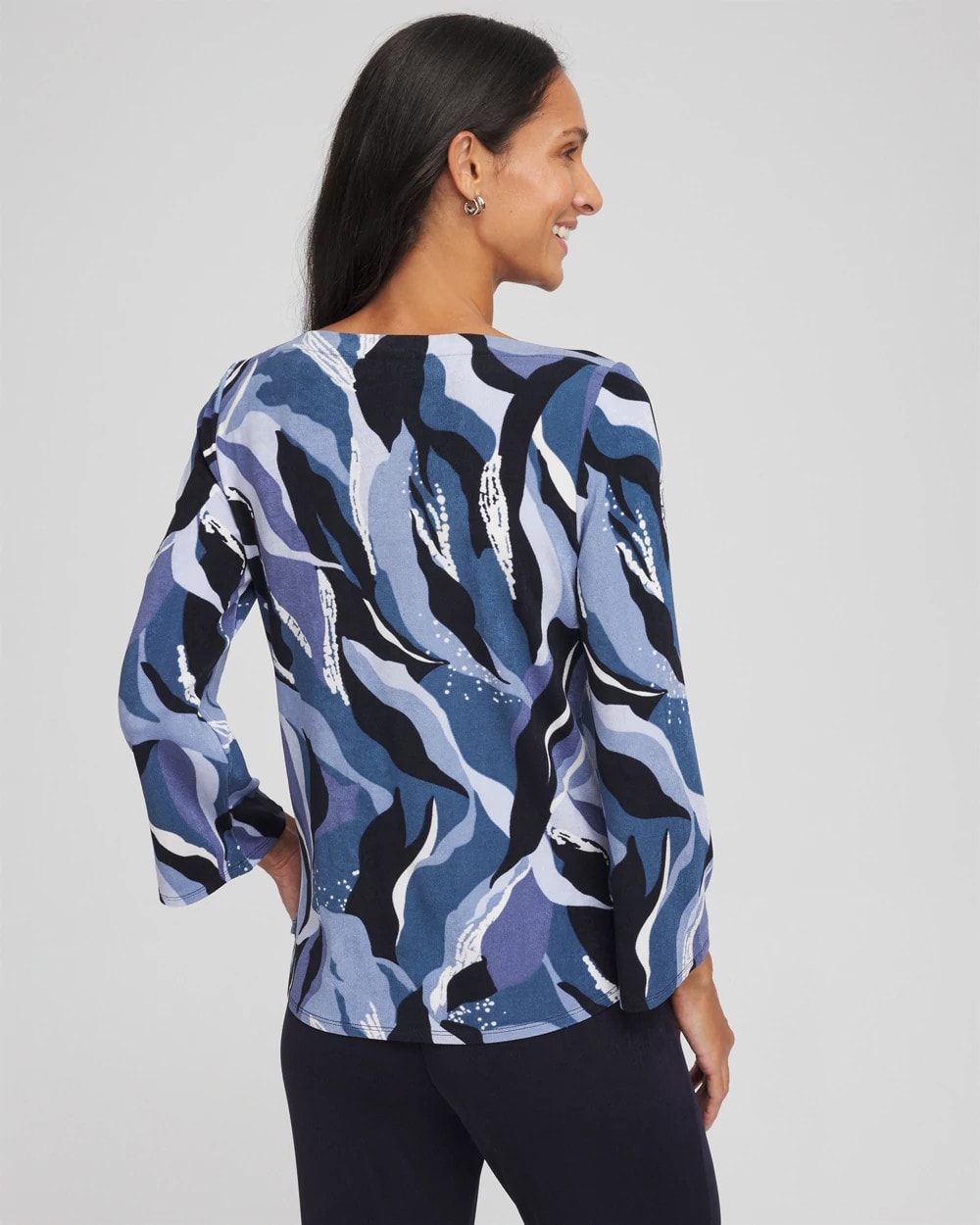 Chico's Collections Travelers™ Wave Straight Neck Tunic