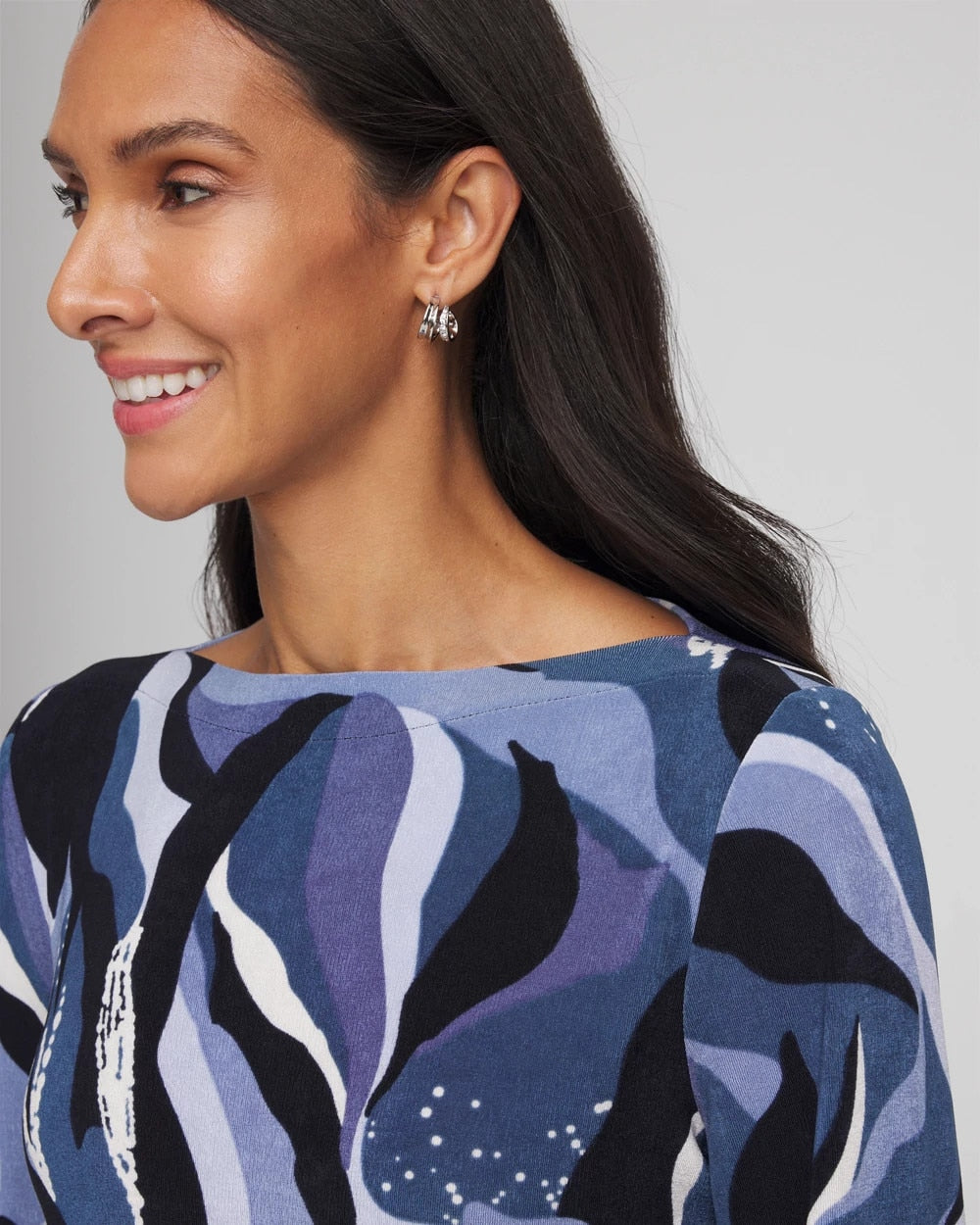 Chico's Collections Travelers™ Wave Straight Neck Tunic
