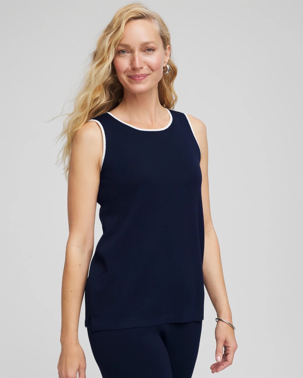 Chico's Collections Travelers™ Tipped Sweater Shell Tank