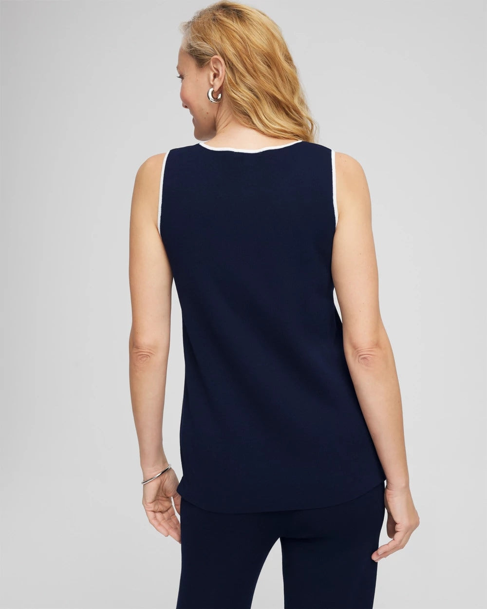 Chico's Collections Travelers™ Tipped Sweater Shell Tank